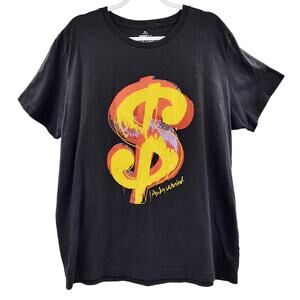 SPRZ NY x Andy Warhol Black Multicolored Dollar Sign Graphic T-shirt Men's XXL